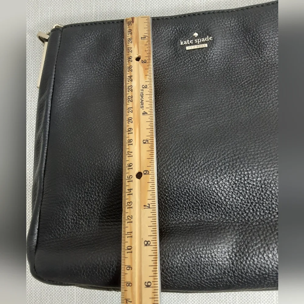 Kate Spade New York Black Pebbled Leather Shoulder Bag Hobo Flaw